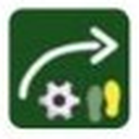 Arrow with ball RF/LF icon