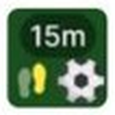 Dribbling 15m with run-up icon